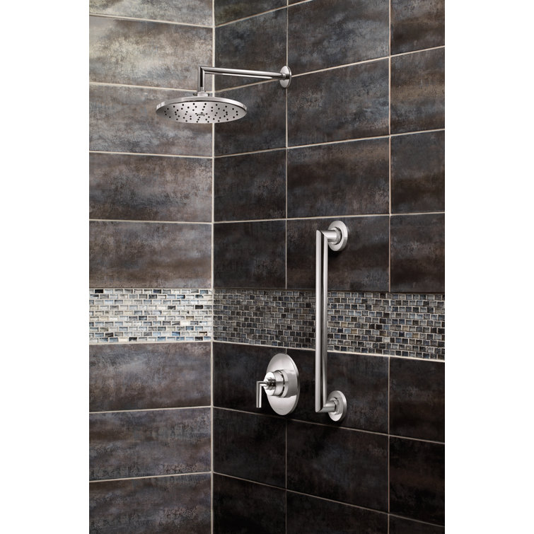 Chrome 10-Inch Modern Rain Shower Tub and Shower Trim Kit