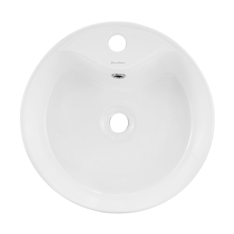 Monaco 15.75" White Ceramic Console Sink with Matte Black Legs