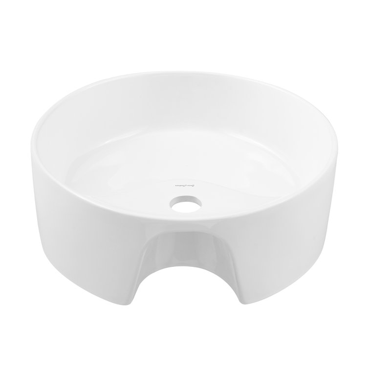 Monaco 15.75" White Ceramic Console Sink with Matte Black Legs