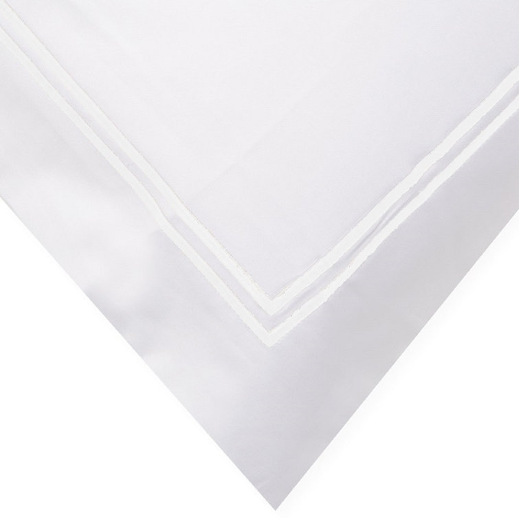 White Cotton Euro Embroidered Pillow Sham Set