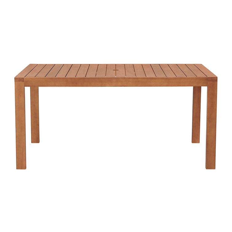 Weston 63" Natural Eucalyptus Wood Outdoor Dining Table