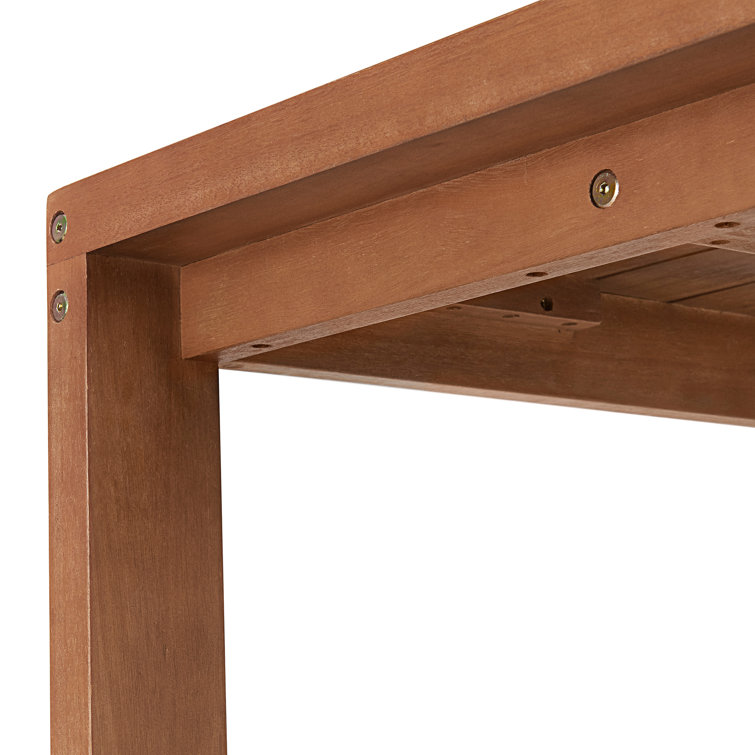 Weston 63" Natural Eucalyptus Wood Outdoor Dining Table