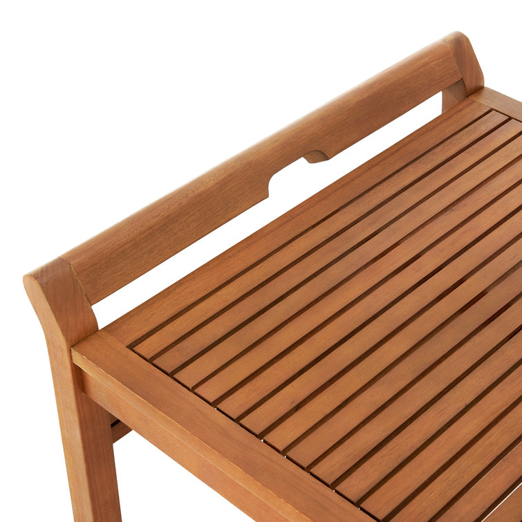 Stamford 48" Natural Eucalyptus Wood Outdoor Coffee Table