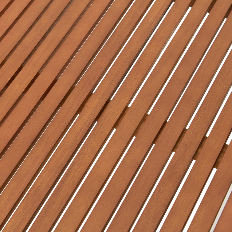 Stamford 48" Natural Eucalyptus Wood Outdoor Coffee Table