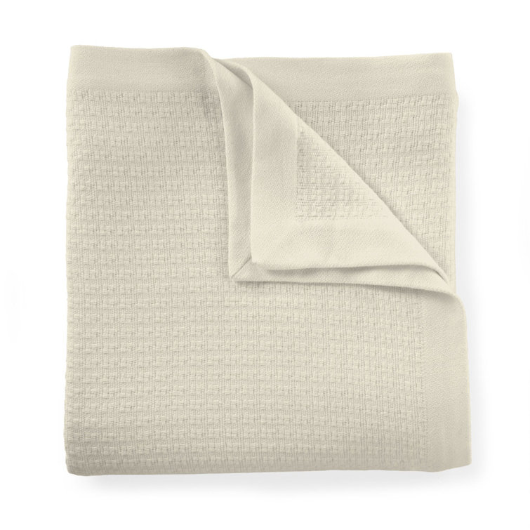 Newport Tailored White Cotton King Lightweight Blanket