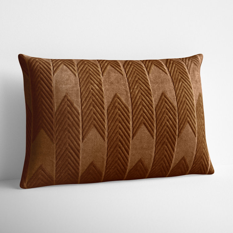 Floretta Embroidered Cotton Lumbar Throw Pillow