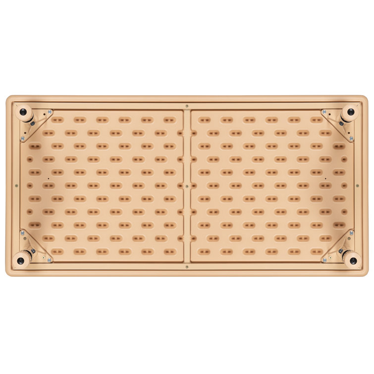 Adjustable Natural Plastic Kids Activity Table with Rounded Corners
