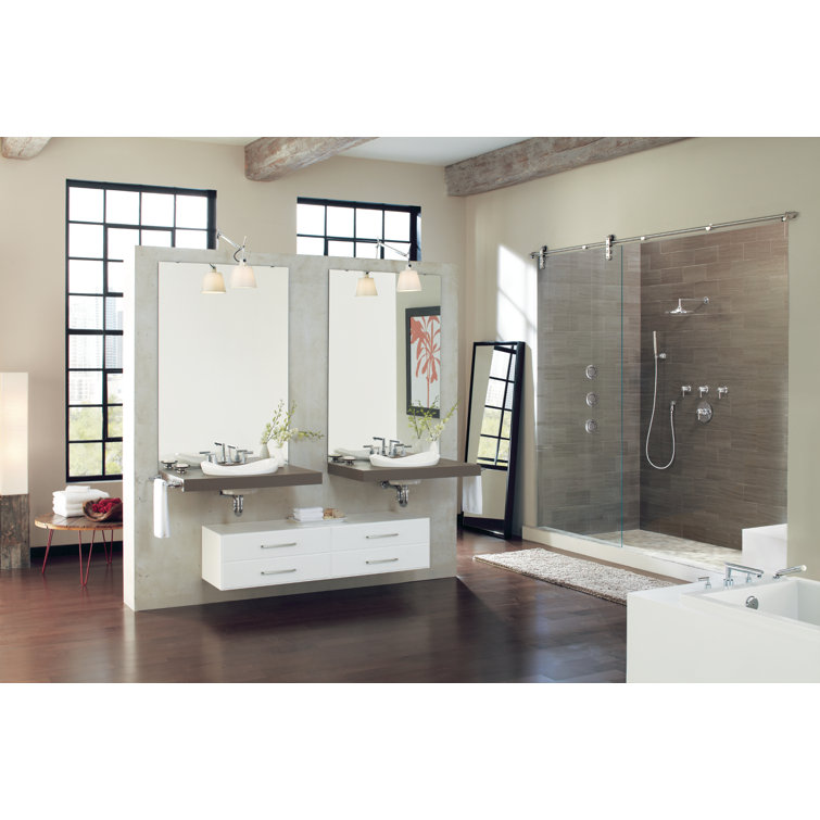Black Wall-Mounted Lever Shower Trim with Warranty