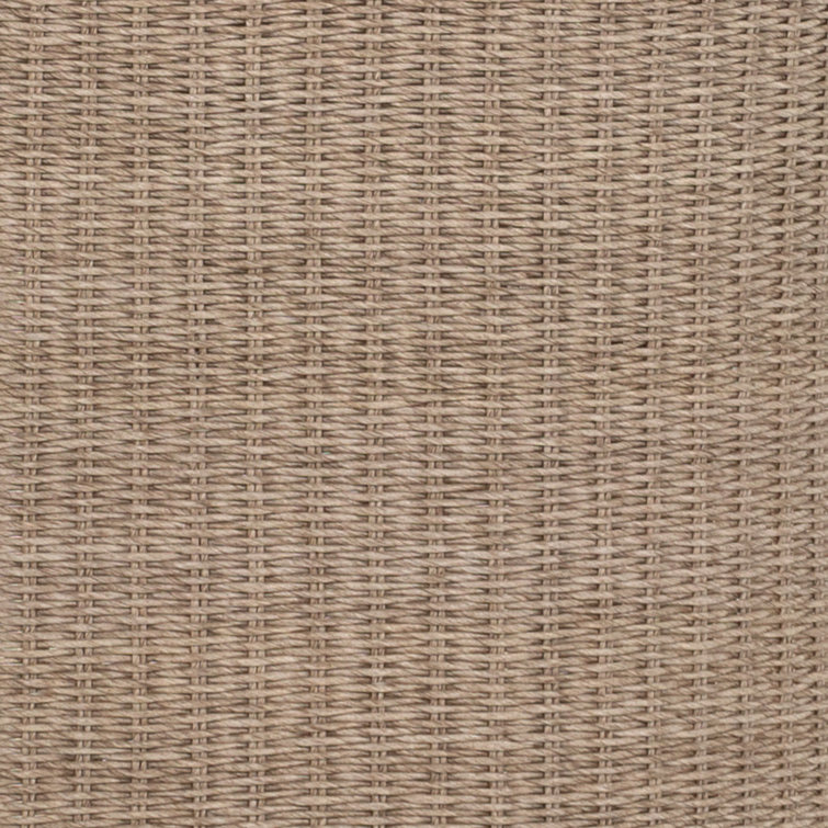 Madelena Beige Wicker Outdoor Dining Chair with Cushion