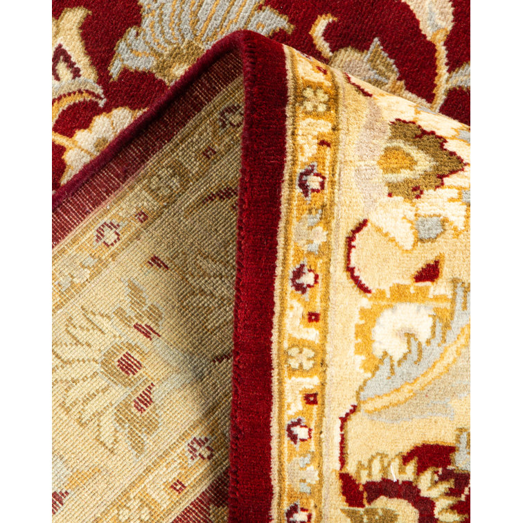 Hand-Knotted Red Wool Traditional 3' x 5' Area Rug