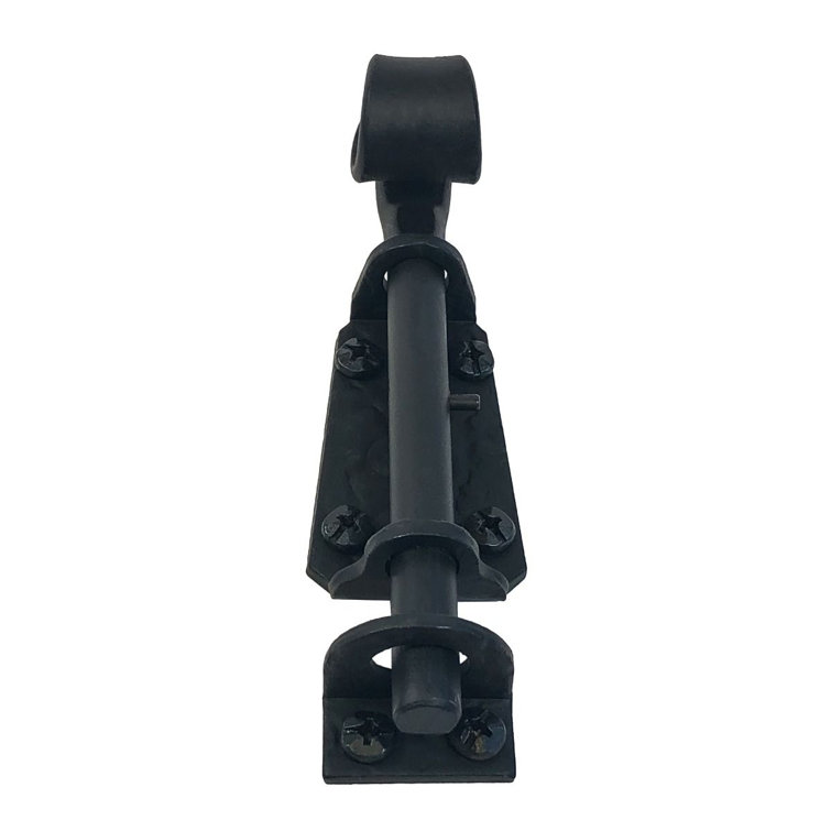 Matte Black Forged Iron Curled Surface Bolt