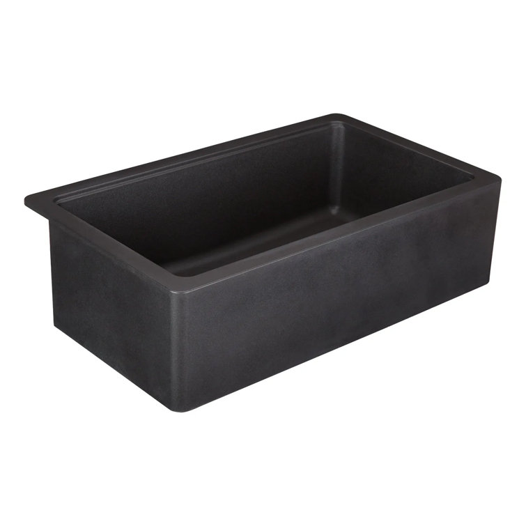Totten Black Granite 33" Farmhouse Single Basin Kitchen Sink