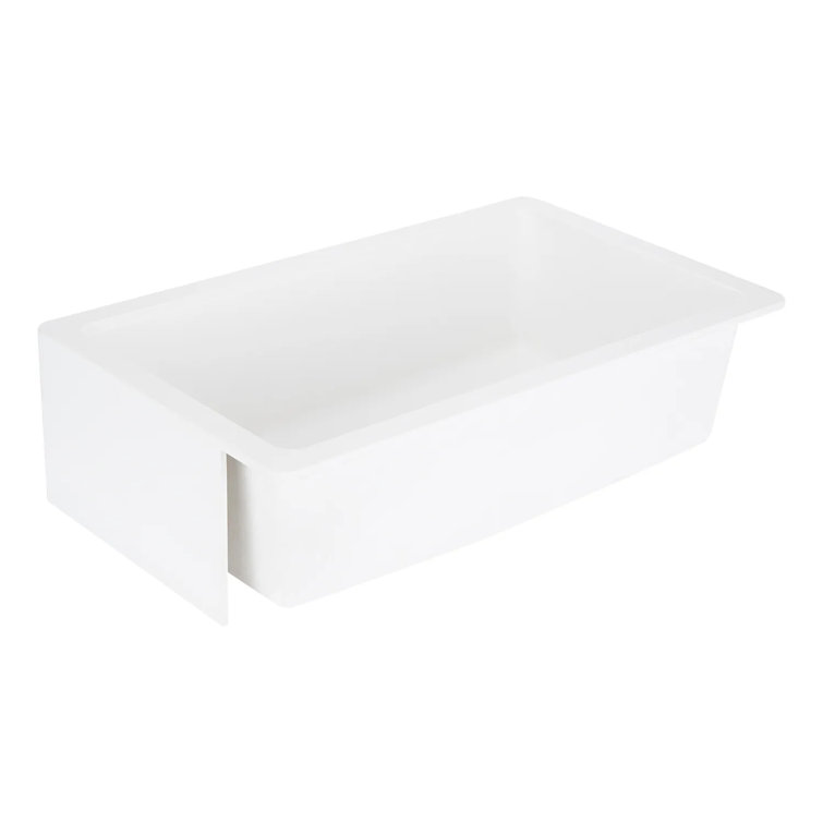 Totten 33" White Granite Farmhouse Kitchen Sink