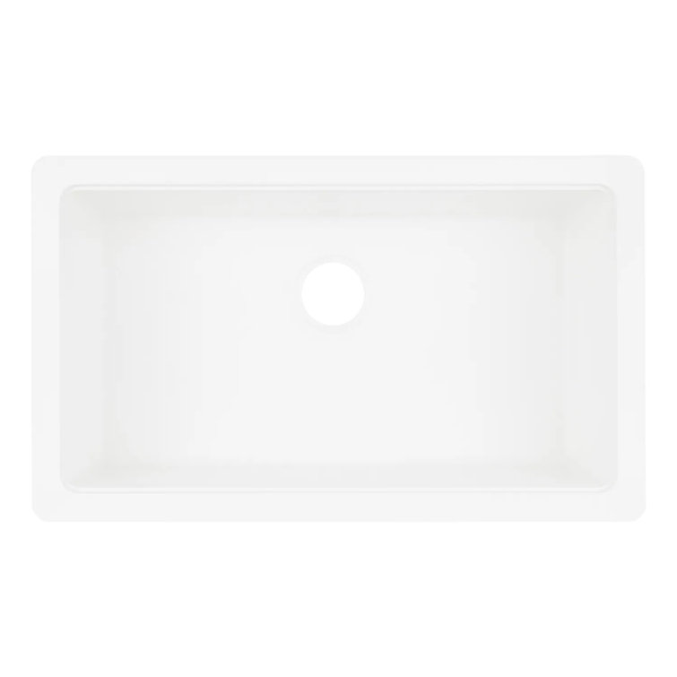 Totten 33" White Granite Farmhouse Kitchen Sink