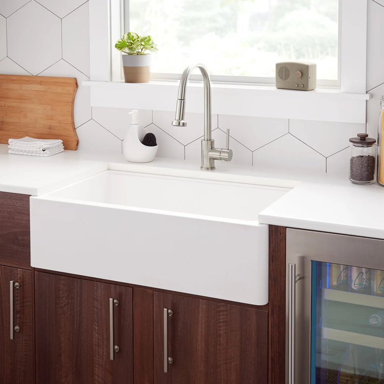 Totten 33" White Granite Farmhouse Kitchen Sink