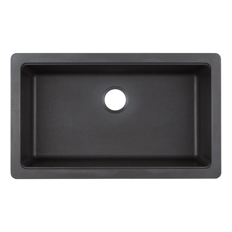 Totten Black Granite 33" Farmhouse Single Basin Kitchen Sink
