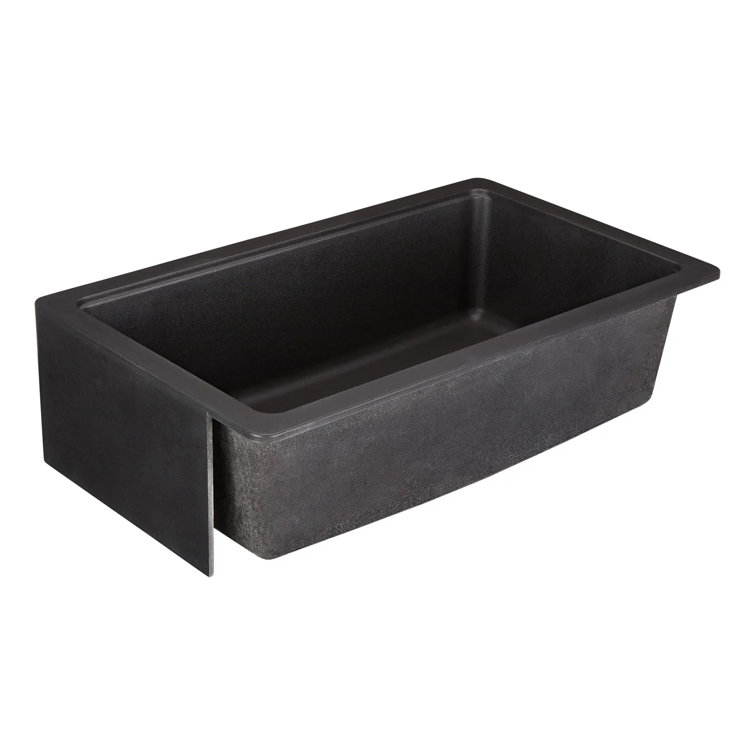 Totten Black Granite 33" Farmhouse Single Basin Kitchen Sink