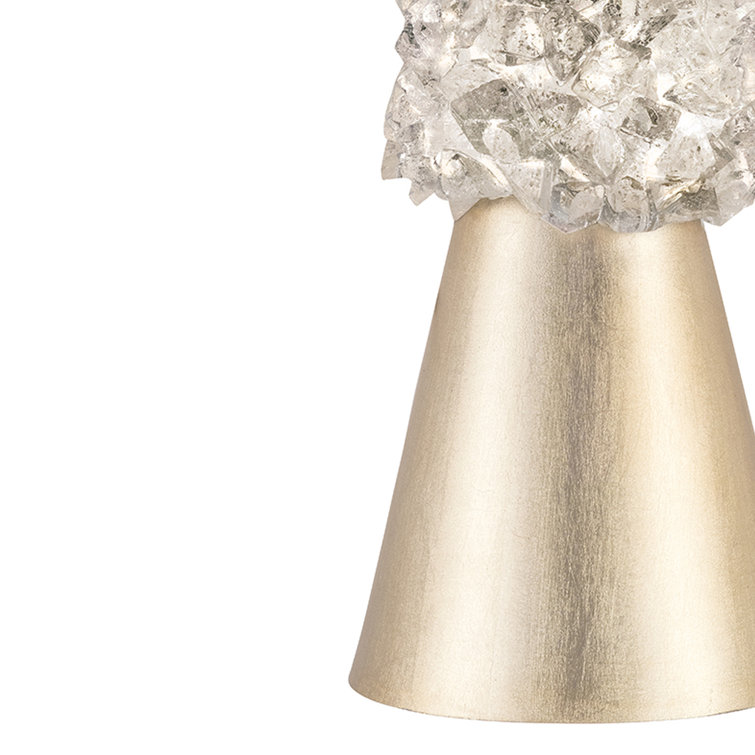 Champagne Gold Leaf Dimmable Sconce with Crystal Glass Gems