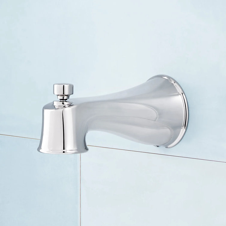 Chrome Wall Mounted Tub Spout with Diverter