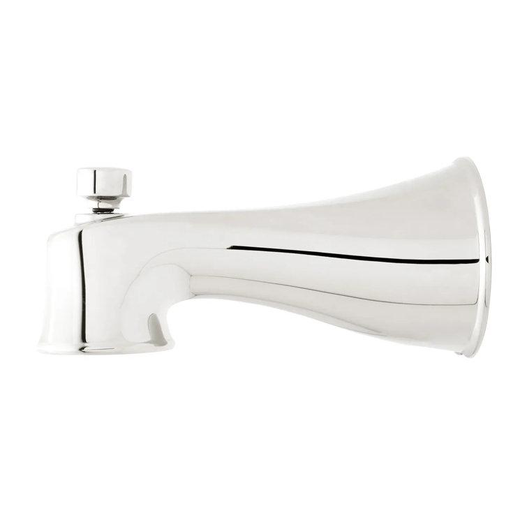 Chrome Wall Mounted Tub Spout with Diverter