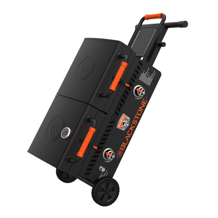 Black 49" Propane Outdoor Griddle with Stainless Steel Burners