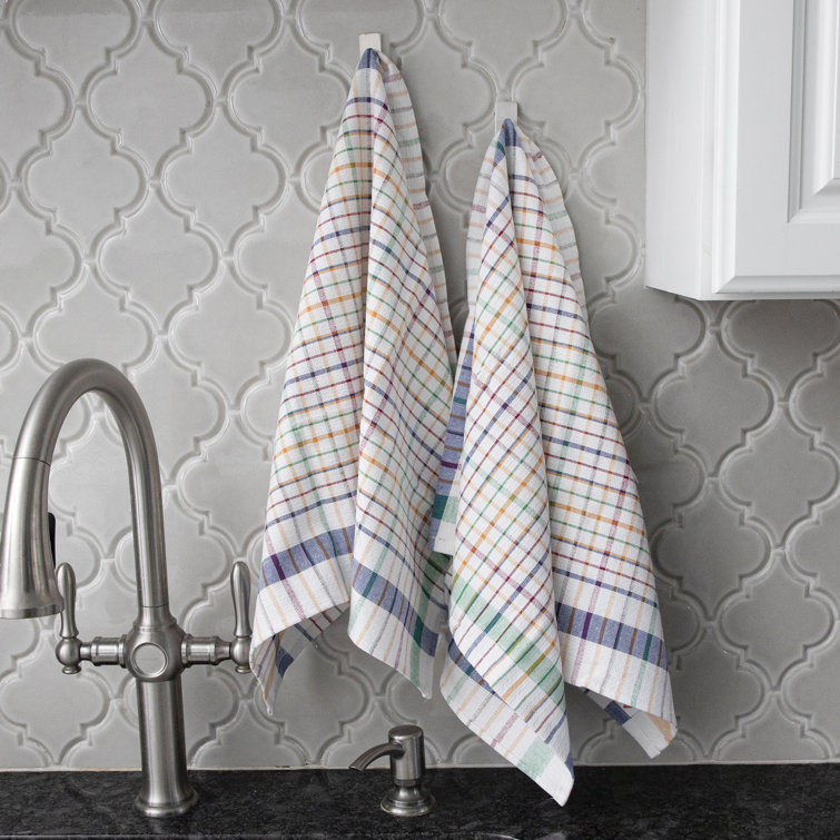 Multicolor Cotton Plaid Kitchen Towel Set