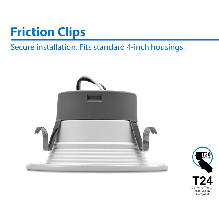 4-Inch Black Selectable CCT Dimmable LED Recessed Downlight