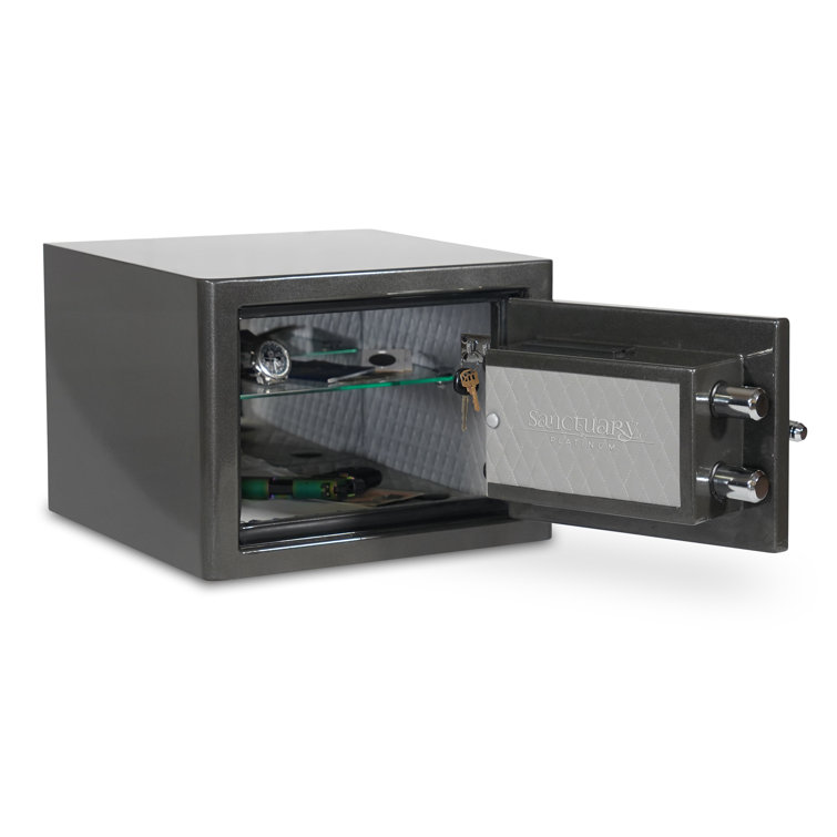 Platinum Dark Gray Biometric Fireproof Waterproof Safe, 1.07 Cu. Ft.