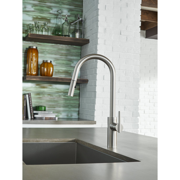 Stainless Steel Single Handle Pull-Down Kitchen Faucet