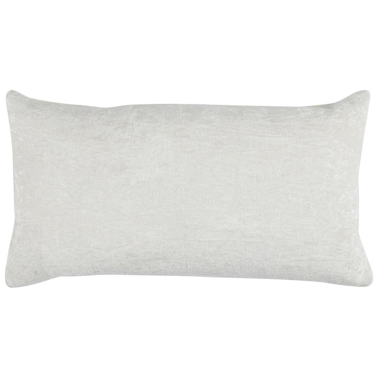 Ivory Geometric Velvet 14"x 26" Throw Pillow