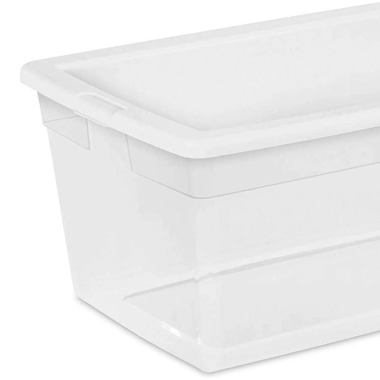 ClearView 90-Quart Stackable Storage Bin with Secure Lid, 8-Pack
