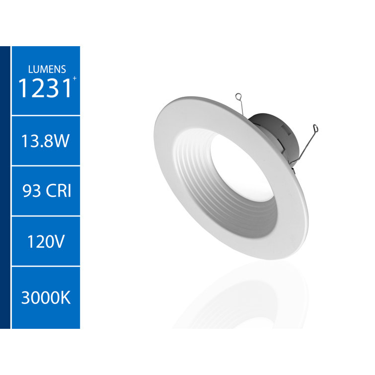 7.4'' White Baffle LED Recessed Lighting Kit