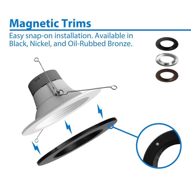 7.4'' White Baffle LED Recessed Lighting Kit