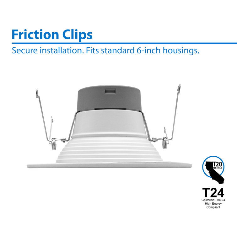 7.4'' White Baffle LED Recessed Lighting Kit