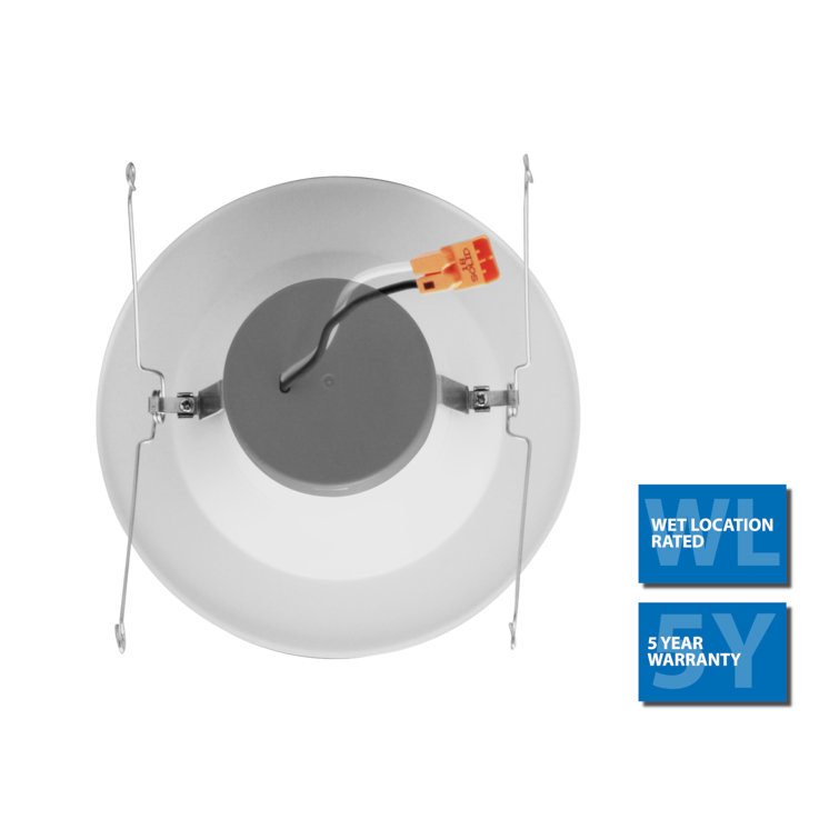 6-Inch White Dimmable LED Retrofit Recessed Lighting Kit, 12-Pack