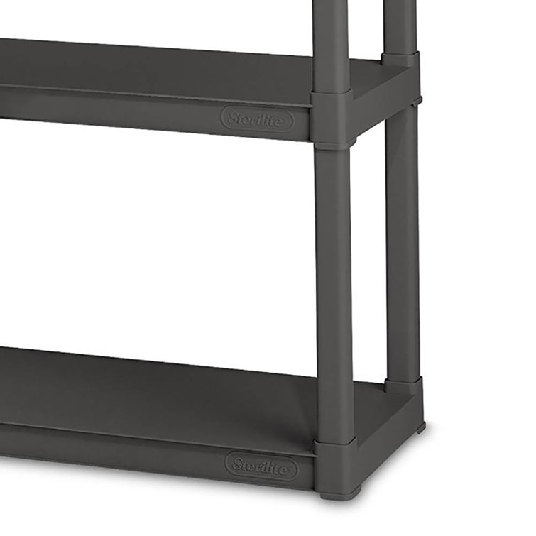Sleek Gray 4-Shelf Heavy Duty Storage Unit for Indoor/Outdoor Use