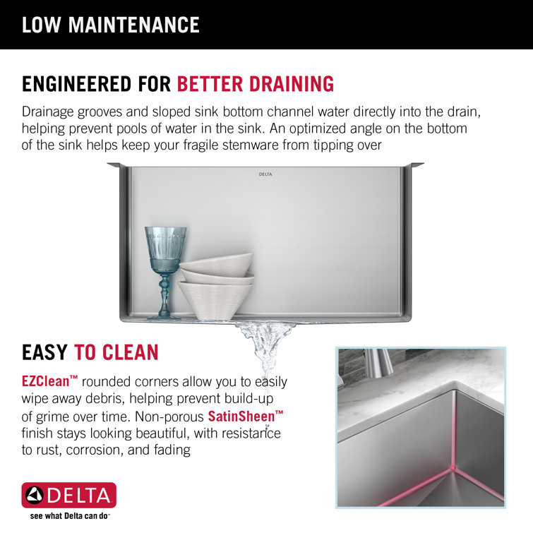 24-inch Stainless Steel Undermount Single Bowl Utility Sink