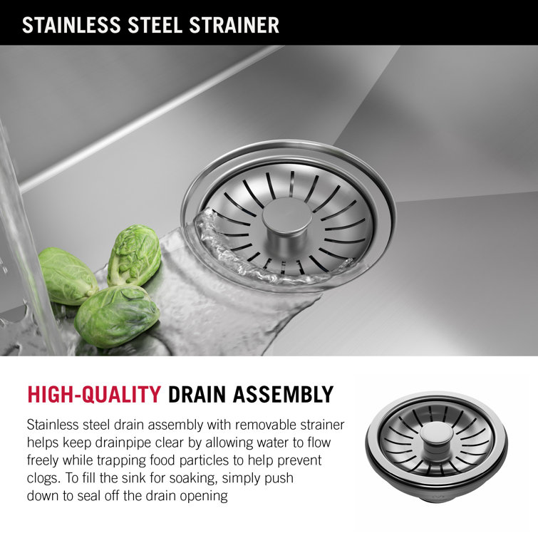 Delta Lenta 32" Satin Stainless Steel Double Bowl Undermount Kitchen Sink
