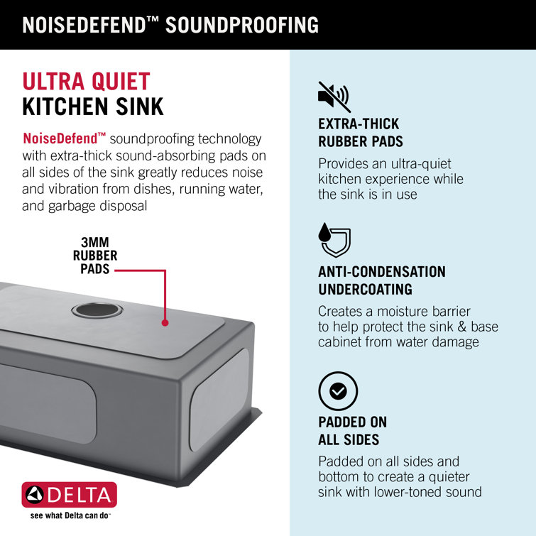 Delta 30" Stainless Steel Single Bowl Undermount Kitchen Sink