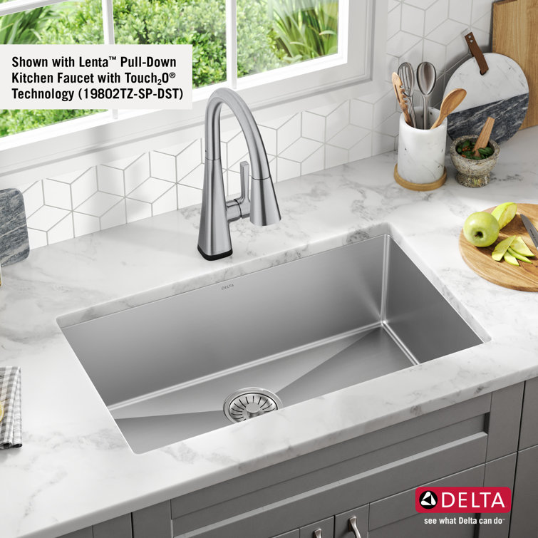 Delta 30" Stainless Steel Single Bowl Undermount Kitchen Sink