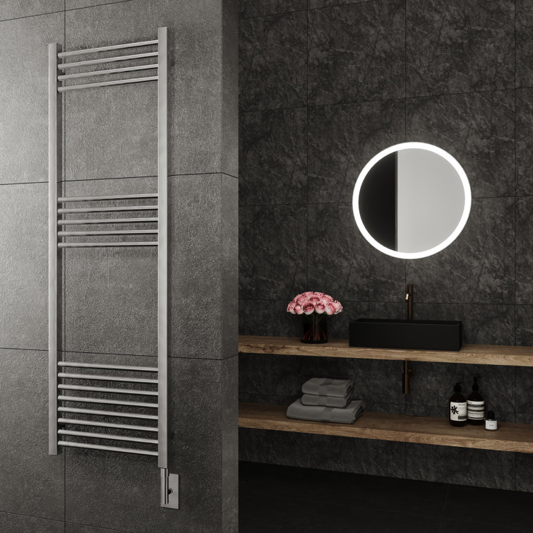 Eos Chrome 63" Wall Mounted Electric Towel Warmer