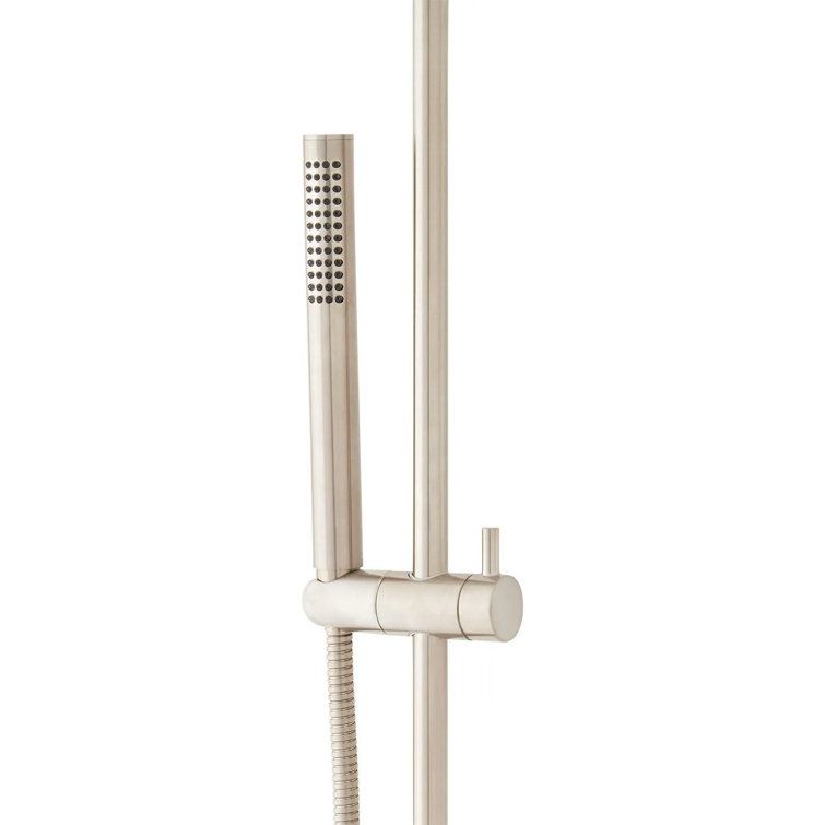 Brushed Nickel Adjustable Handheld Shower with Slide Bar