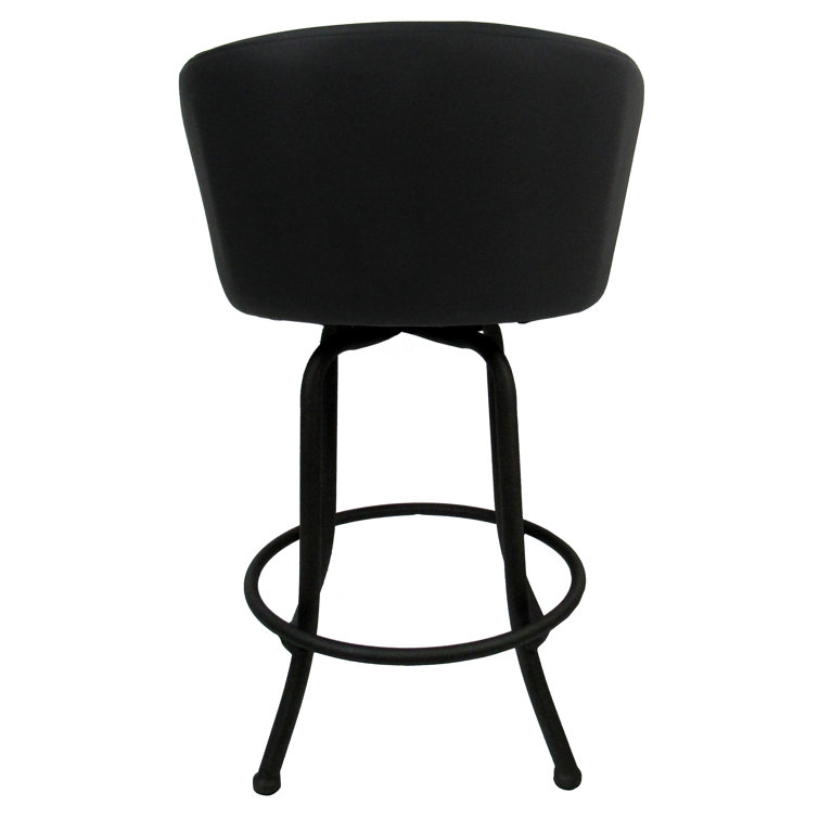Joey Mojave Grey Swivel Counter Stool with Powder-Coated Metal Frame