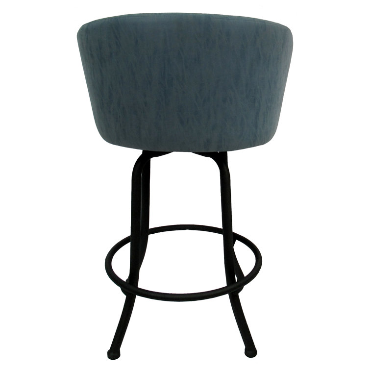 Joey Mojave Grey Swivel Counter Stool with Powder-Coated Metal Frame