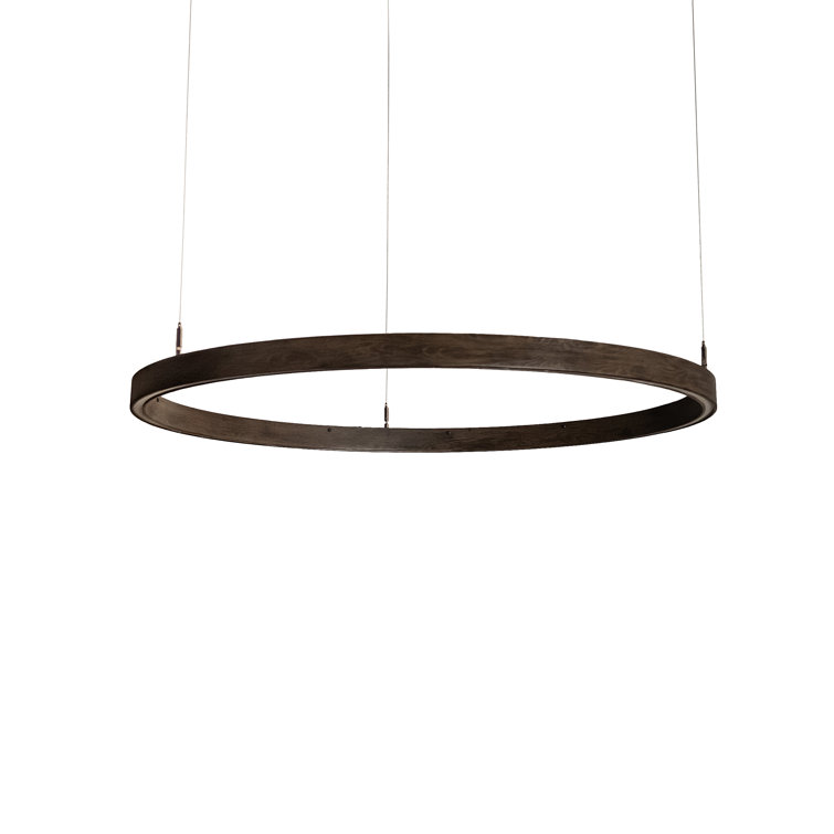 42'' Brown Solid Wood LED Indoor/Outdoor Pendant Light