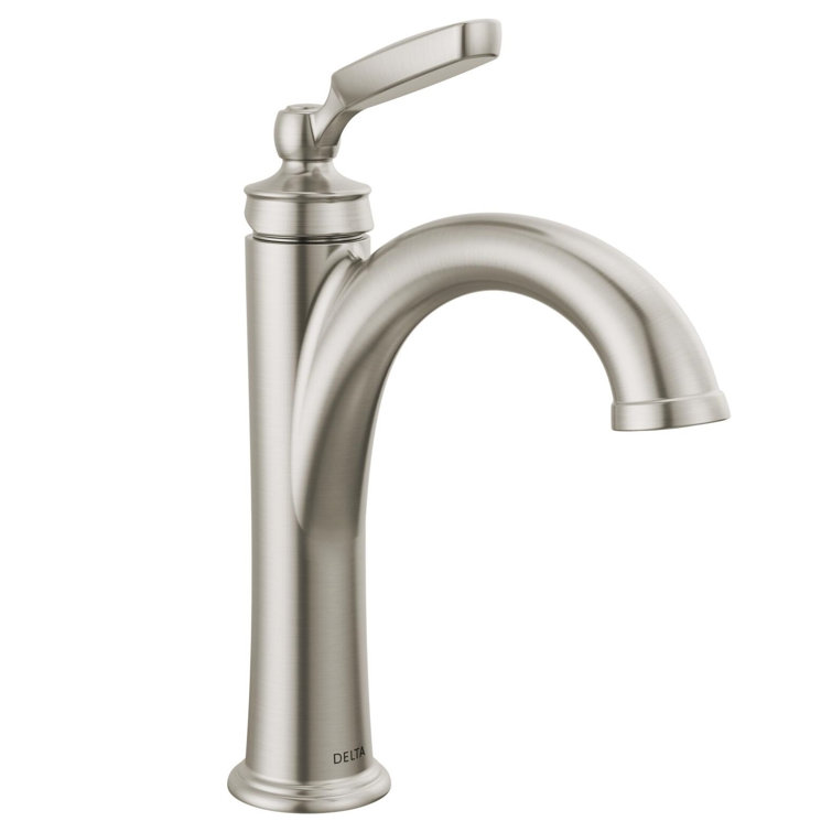 Modern Stainless Steel Single Hole Bathroom Faucet with Drain Assembly