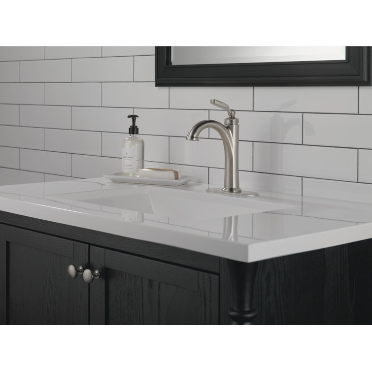 Modern Stainless Steel Single Hole Bathroom Faucet with Drain Assembly