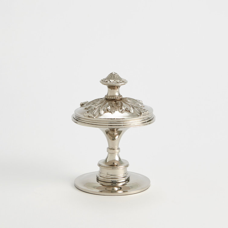 Handmade Nickel-Plated Brass Newel Cap Sculpture
