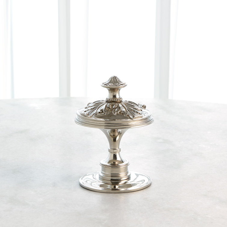 Handmade Nickel-Plated Brass Newel Cap Sculpture