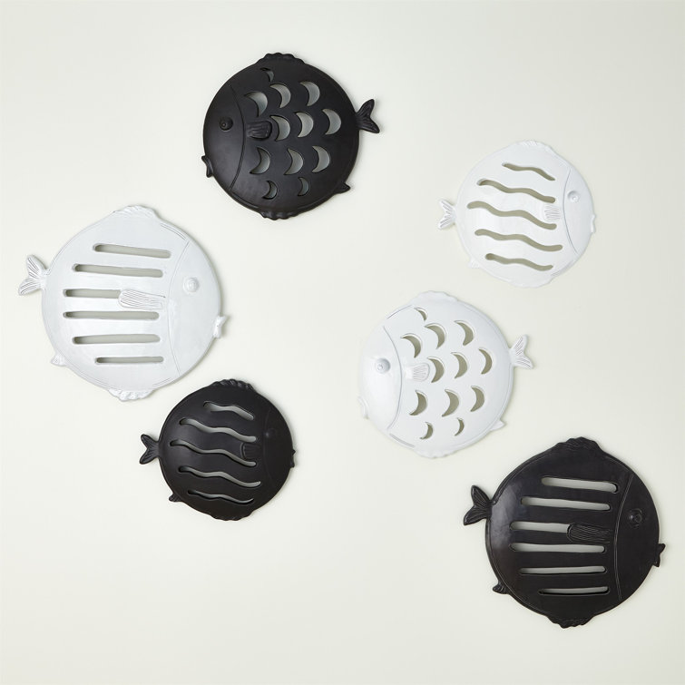 Matte Black Italian Ceramic Novelty Fish Wall Decor